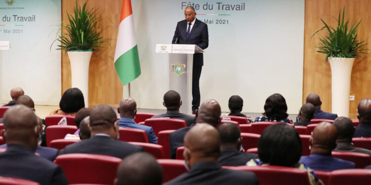 Les images de la cérémonie de la fête du travail du 1er mai à la primature au Plateau à Abidjan