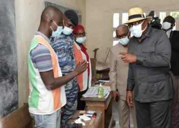 Election législative partielle, le Président de la Commission Electorale Indépendante (CEI), a effectué une visite de terrain dans la circonscription de Jacqueville.