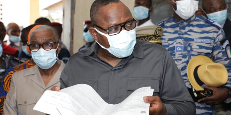 Election législative partielle, le Président de la Commission Electorale Indépendante (CEI), a effectué une visite de terrain dans la circonscription de Jacqueville.