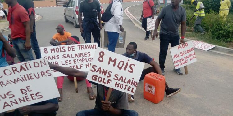 Abidjan : Des employés du Golf hôtel ont manifesté ce lundi