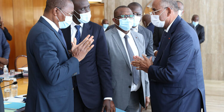 Les images du conseil des ministres du mercredi 7 juillet 2021 au palais présidentiel au Plateau