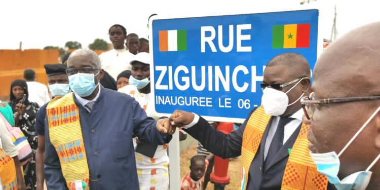 Côte d’Ivoire: La « Rue Ziguinchor » inaugurée à Bouaké