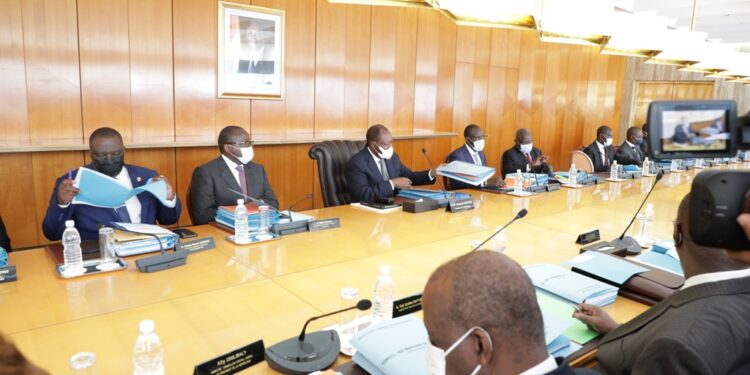 Les images du conseil des ministres du mercredi 08 septembre 2021 au palais présidentiel au Plateau à Abidjan.