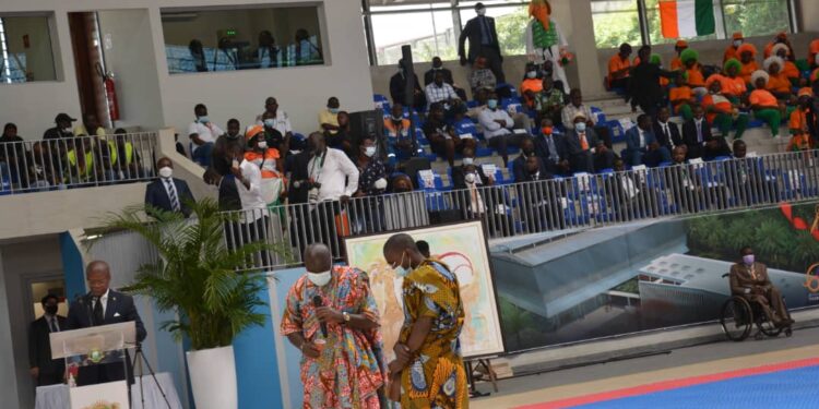 Cérémonie d’inauguration du centre sportif culturel et des Tics Ivoiro-coreen Alassane Ouattara en images