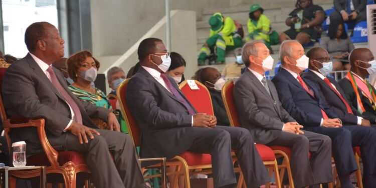Cérémonie d’inauguration du centre sportif culturel et des Tics Ivoiro-coreen Alassane Ouattara en images