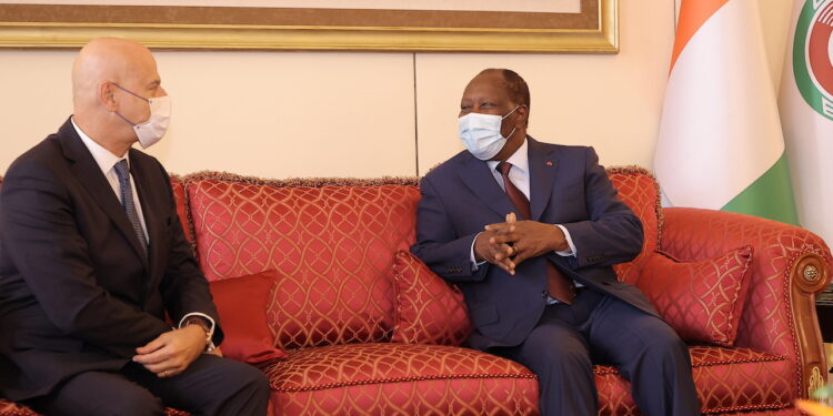 Photos de l’entretien du Président Alassane Ouattara, avec le Pdg du groupe ENI