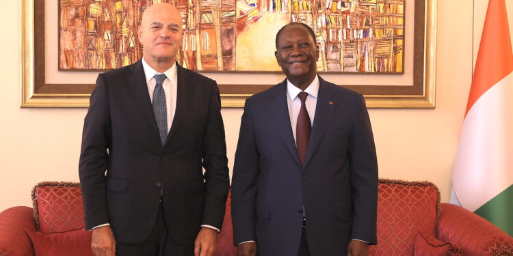 Photos de l’entretien du Président Alassane Ouattara, avec le Pdg du groupe ENI
