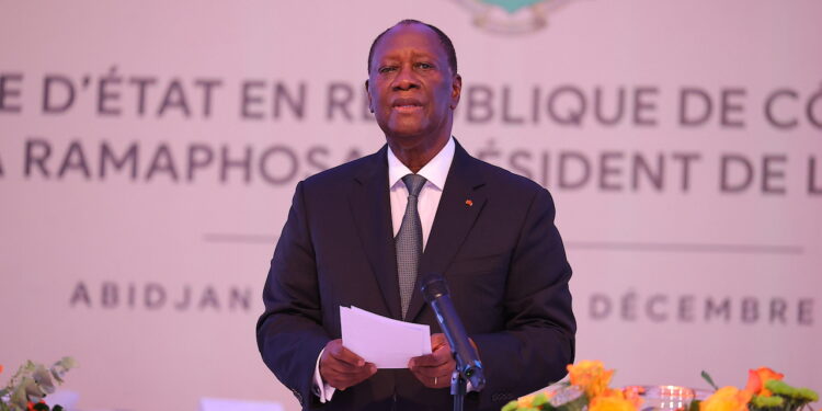 Discours toast du président Ouattara à l’occasion du dîner offert à son homologue sud africain Cyril Ramaphosa