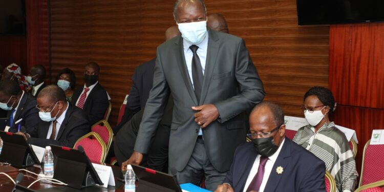 Les images du lancement du 5e dialogue entre les partis politiques et le gouvernement en présence du Premier ministre Patrick Achi à la Primature au Plateau.