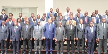 Les images du lancement du 5e dialogue entre les partis politiques et le gouvernement en présence du Premier ministre Patrick Achi à la Primature au Plateau.