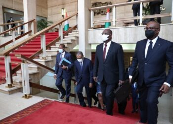 Les images du conseil des ministres du mercredi 05 janvier 2022 au palais présidentiel à Abidjan Plateau.