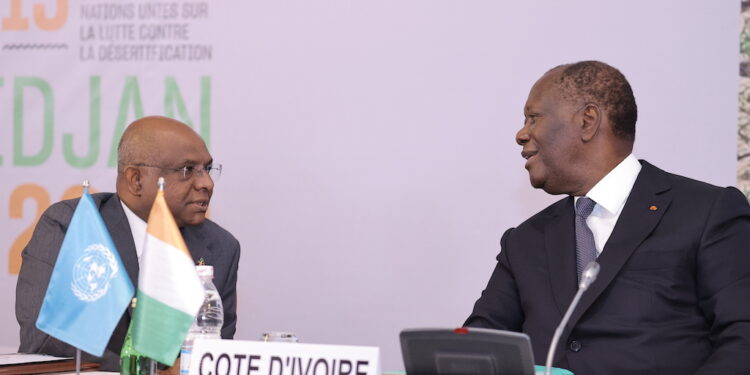 Les images du Sommet des Chefs d’Etat et de Gouvernement sur la sécheresse et la restauration des terres dans le cadre de la COP15, lundi 09 mai à Abidjan