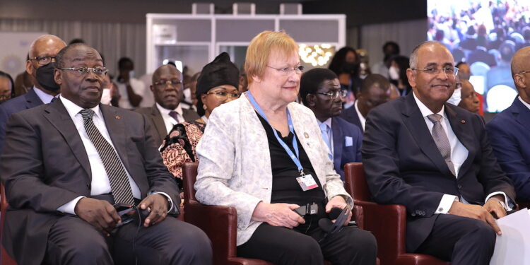 Les images du Sommet des Chefs d’Etat et de Gouvernement sur la sécheresse et la restauration des terres dans le cadre de la COP15, lundi 09 mai à Abidjan