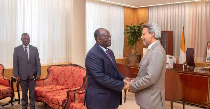 Côte d’Ivoire : l’Ambassadeur de l’Union Européenne fait ses adieux au vice président