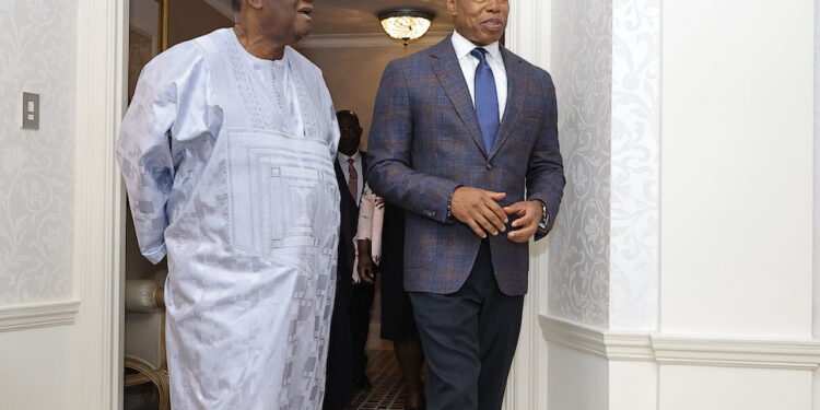 Les photos de l’entretien, du Président Alassane OUATTARA, avec le Maire de New York,  le dimanche 18 septembre 2022