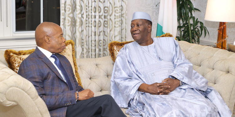 Les photos de l’entretien, du Président Alassane OUATTARA, avec le Maire de New York,  le dimanche 18 septembre 2022