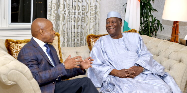 Les photos de l’entretien, du Président Alassane OUATTARA, avec le Maire de New York,  le dimanche 18 septembre 2022
