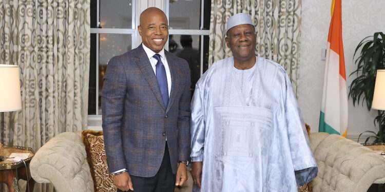 Les photos de l’entretien, du Président Alassane OUATTARA, avec le Maire de New York,  le dimanche 18 septembre 2022