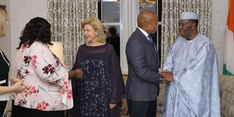 Les photos de l’entretien, du Président Alassane OUATTARA, avec le Maire de New York,  le dimanche 18 septembre 2022