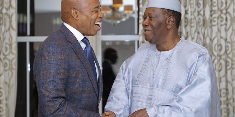 Les photos de l’entretien, du Président Alassane OUATTARA, avec le Maire de New York,  le dimanche 18 septembre 2022