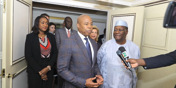 Les photos de l’entretien, du Président Alassane OUATTARA, avec le Maire de New York,  le dimanche 18 septembre 2022