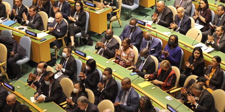 Les images de l’ouverture de la 77e Session de l’AG des Nations Unies en présence du Président Alassane OUATTARA, le 20 septembre, au siège de l’ONU, à New York.