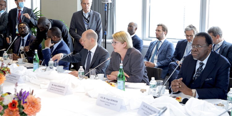 Les photos de la rencontre du Chancelier de la République Fédérale d’Allemagne et les Chefs d’État  africains, le mardi 20 septembre 2022, à New York.