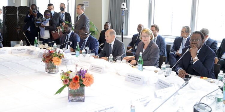 Les photos de la rencontre du Chancelier de la République Fédérale d’Allemagne et les Chefs d’État  africains, le mardi 20 septembre 2022, à New York.