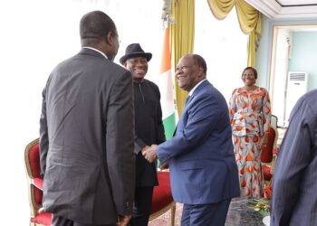 Entretien du Président de la République, S.E.M. Alassane OUATTARA, avec l’ancien Président de la République Fédérale du Nigéria, M. Goodluck JONATHAN, ce mardi 06 septembre 2022, au Palais de la Présidence de la République.