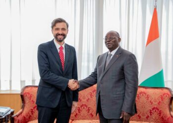 les photos de l&rsquo;entretien du VP Tiémoko Meyliet KONE, avec le Président du FIDA, Alvaro Lario, ce mardi 18 Octobre 2022, au Palais présidentiel à Abidjan