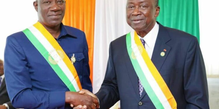 Sénat:  Les Conseils de Ahoussou au nouveau Sénateur Boubacar Koné