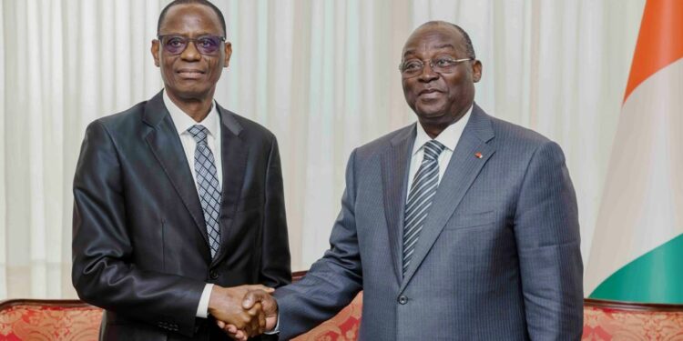 Les photos des audiences du VP Tiémoko Meyliet Koné, avec le Président  (CREPMF), Badanam Patoki, et l’Ambassadeur du Qatar Jaber Al-Marri, le mardi 4 octobre 2022, au Palais de la Présidence à Abidjan