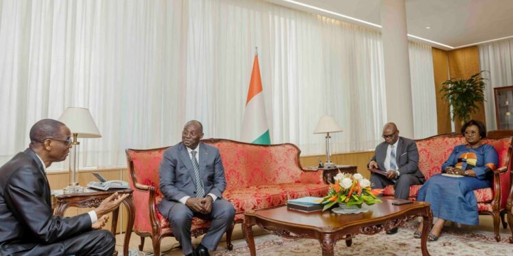 Les photos des audiences du VP Tiémoko Meyliet Koné, avec le Président  (CREPMF), Badanam Patoki, et l’Ambassadeur du Qatar Jaber Al-Marri, le mardi 4 octobre 2022, au Palais de la Présidence à Abidjan