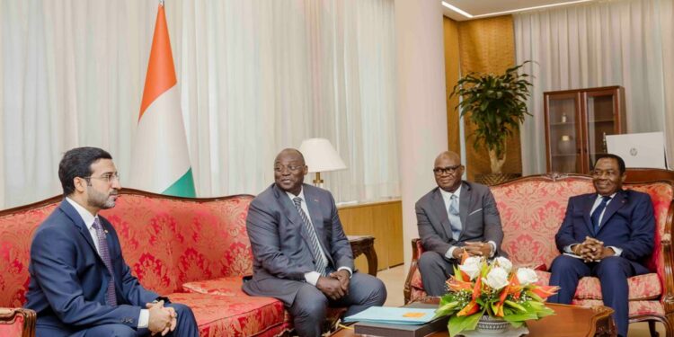 Les photos des audiences du VP Tiémoko Meyliet Koné, avec le Président  (CREPMF), Badanam Patoki, et l’Ambassadeur du Qatar Jaber Al-Marri, le mardi 4 octobre 2022, au Palais de la Présidence à Abidjan