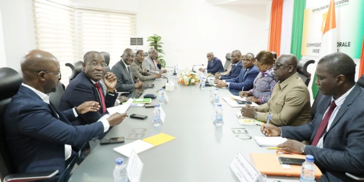 Les photos de la réunion d’information entre le PDCI et la CEI le mercredi 23 novembre au siège de l’institution électorale à Abidjan-Deux plateaux.