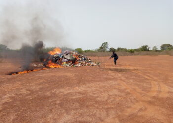 Katiola : Plus de 15 tonnes de produits prohibés incinérés