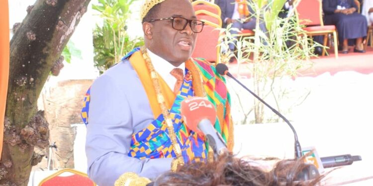 Vœux des maires au ministre Danho Paulin Claude, président du bureau exécutif de l’UVICOCI le 26 janvier au siège de leur union.