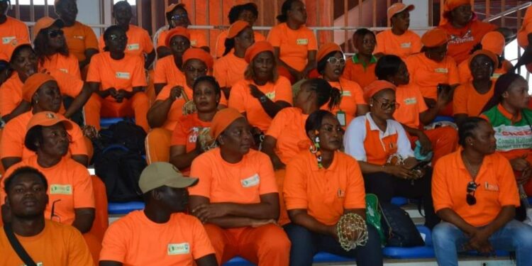 Rentrée Fédérale et journée du mérite sportif, le ministre des sports Danho Paulin Claude, honore le monde sportif, le 26 janvier au palais à Abidjan.