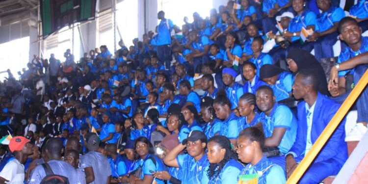 Rentrée Fédérale et journée du mérite sportif, le ministre des sports Danho Paulin Claude, honore le monde sportif, le 26 janvier au palais à Abidjan.