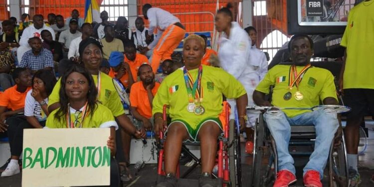 Rentrée Fédérale et journée du mérite sportif, le ministre des sports Danho Paulin Claude, honore le monde sportif, le 26 janvier au palais à Abidjan.