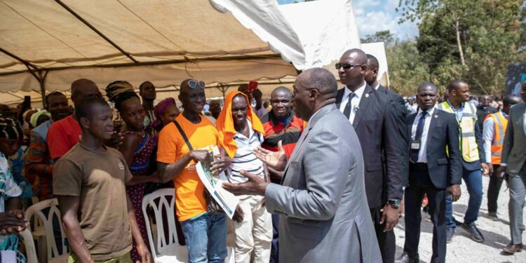 Le Vice-Président Tiémoko Meyliet KONE, en visite de travail dans la Région du Hambol du 26 au 28 janvier 2023, l’étape de Dabakala et Niakara.