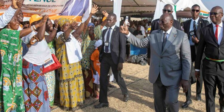 Le Vice-Président Tiémoko Meyliet KONE, en visite de travail dans la Région du Hambol du 26 au 28 janvier 2023, l’étape de Dabakala et Niakara.