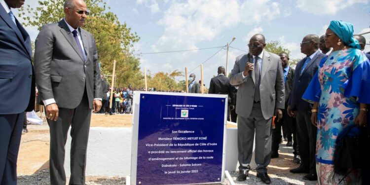 Le Vice-Président Tiémoko Meyliet KONE, en visite de travail dans la Région du Hambol du 26 au 28 janvier 2023, l’étape de Dabakala et Niakara.