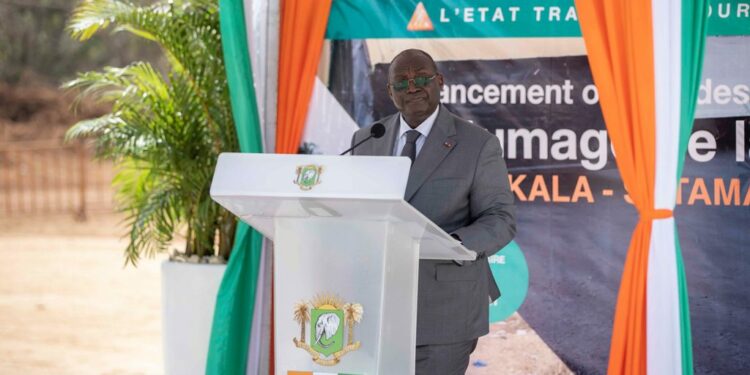 Le Vice-Président Tiémoko Meyliet KONE, en visite de travail dans la Région du Hambol du 26 au 28 janvier 2023, l’étape de Dabakala et Niakara.