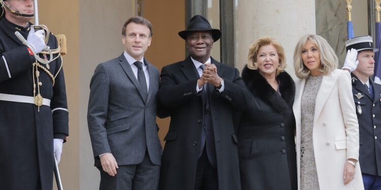 Déjeuner de travail du Président Alassane OUATTARA, avec son homologue français,  Emmanuel MACRON, le 25 janvier, à l’Elysée.