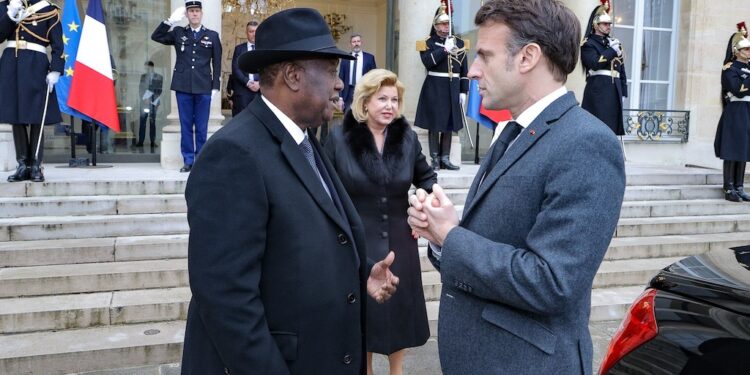Déjeuner de travail du Président Alassane OUATTARA, avec son homologue français,  Emmanuel MACRON, le 25 janvier, à l’Elysée.