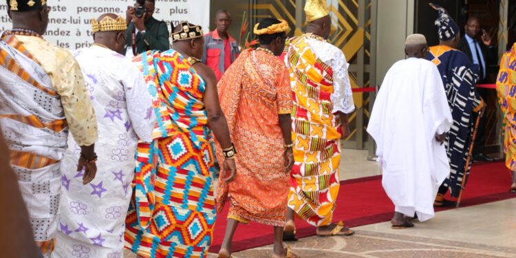 Les images de la remise du prix Félix Houphouët Boigny pour la paix  à Angela Merkel, à Yamoussoukro le 8 février 2023