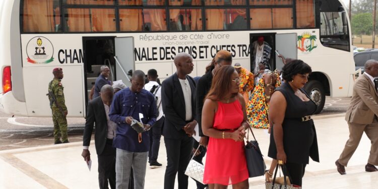 Les images de la remise du prix Félix Houphouët Boigny pour la paix  à Angela Merkel, à Yamoussoukro le 8 février 2023