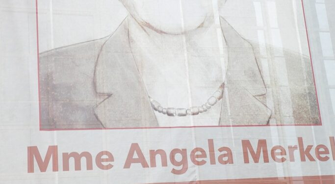 Les images de la remise du prix Félix Houphouët Boigny pour la paix  à Angela Merkel, à Yamoussoukro le 8 février 2023