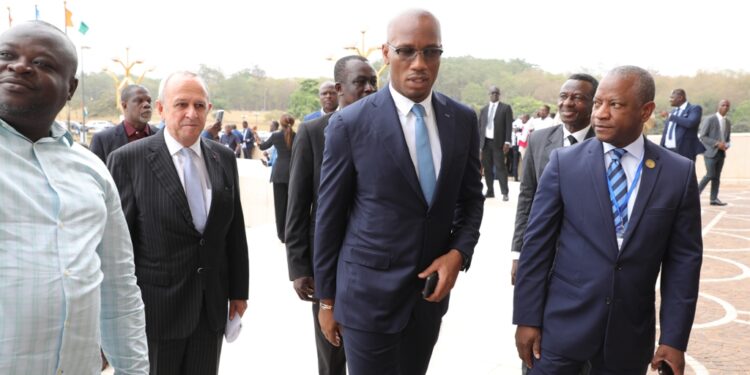 Les images de la remise du prix Félix Houphouët Boigny pour la paix  à Angela Merkel, à Yamoussoukro le 8 février 2023